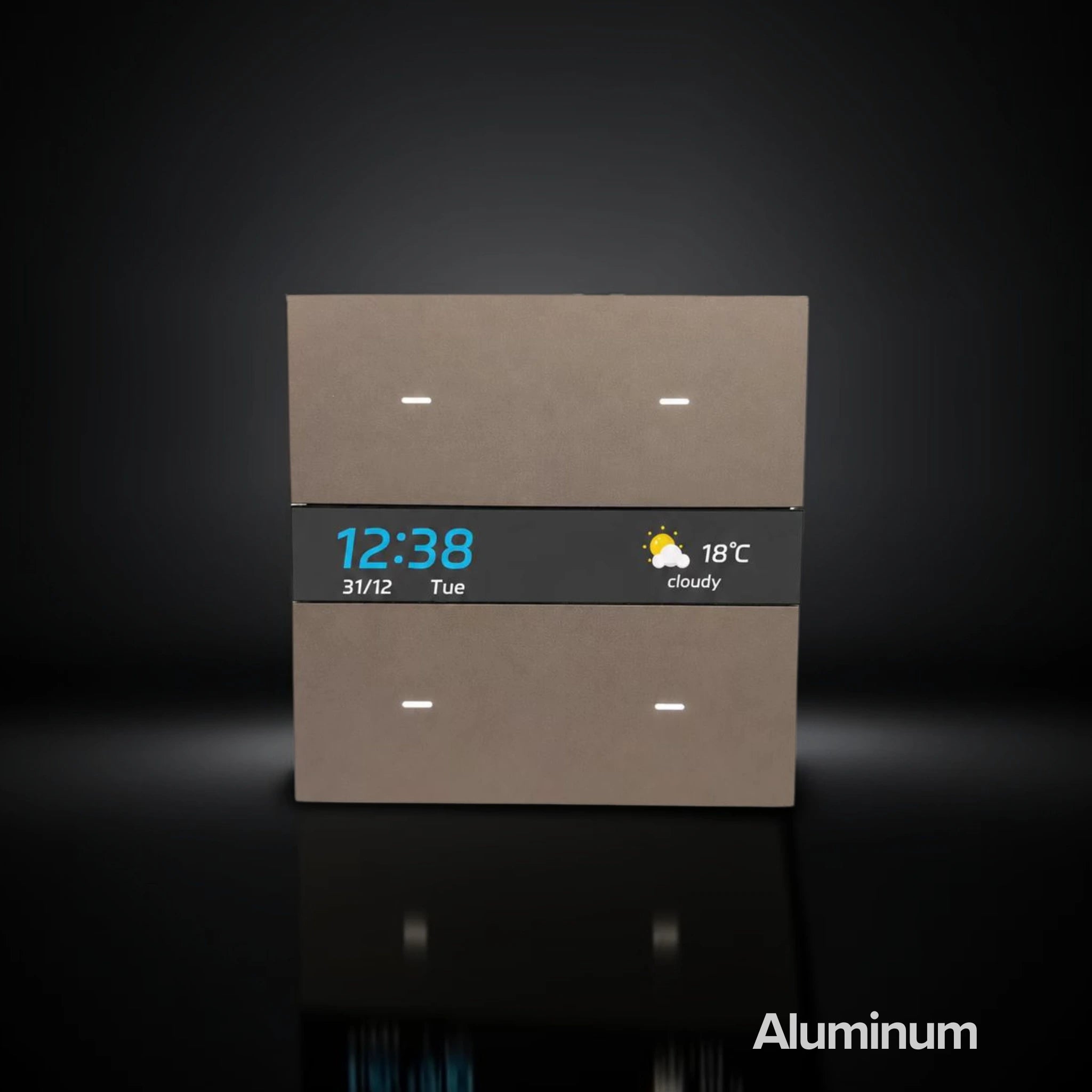 ISH008 Aliuminis jungiklis su ekranu ir 4 mygtukais