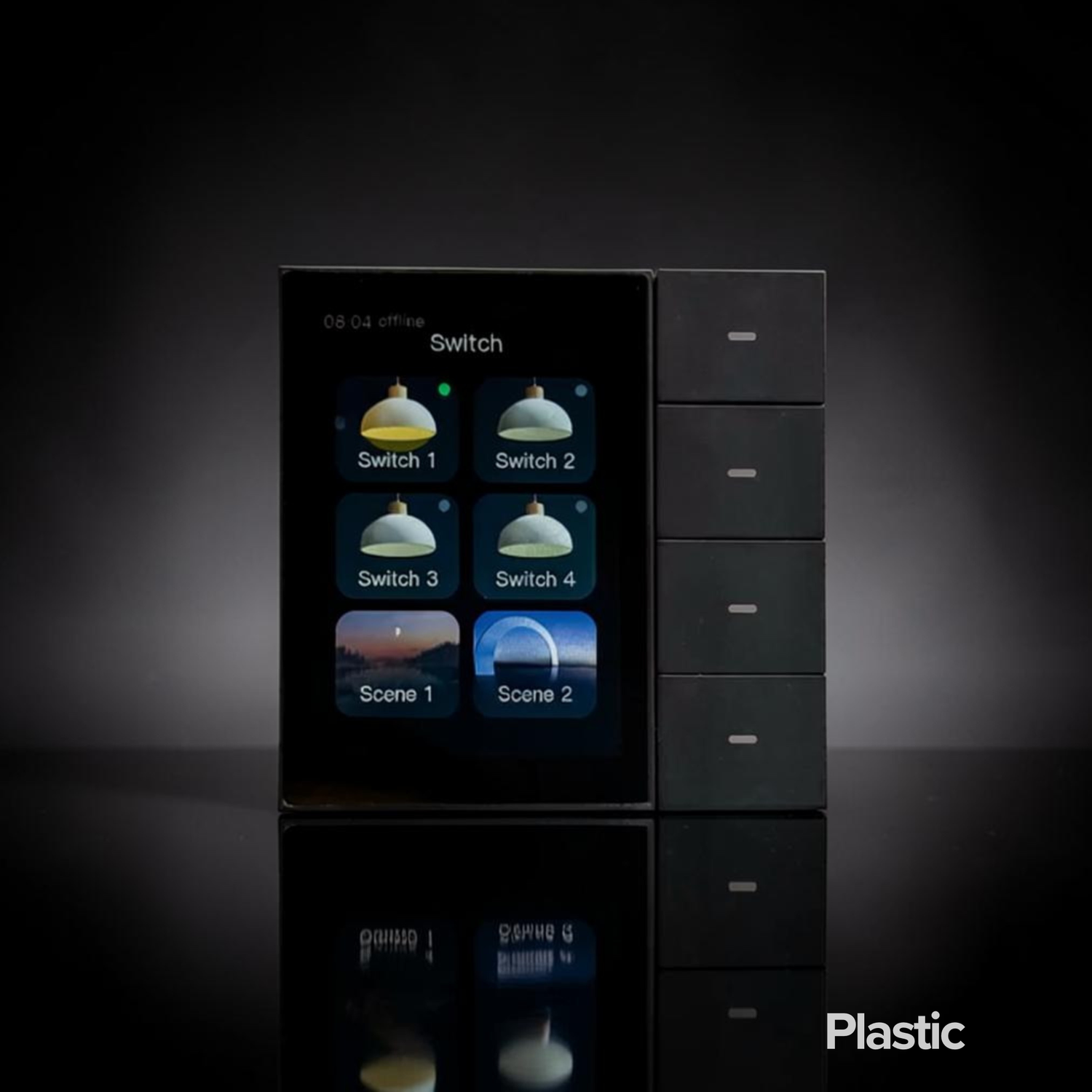 ISH016 Plastikinis jungiklis su ekranu ir 4 mygtukais