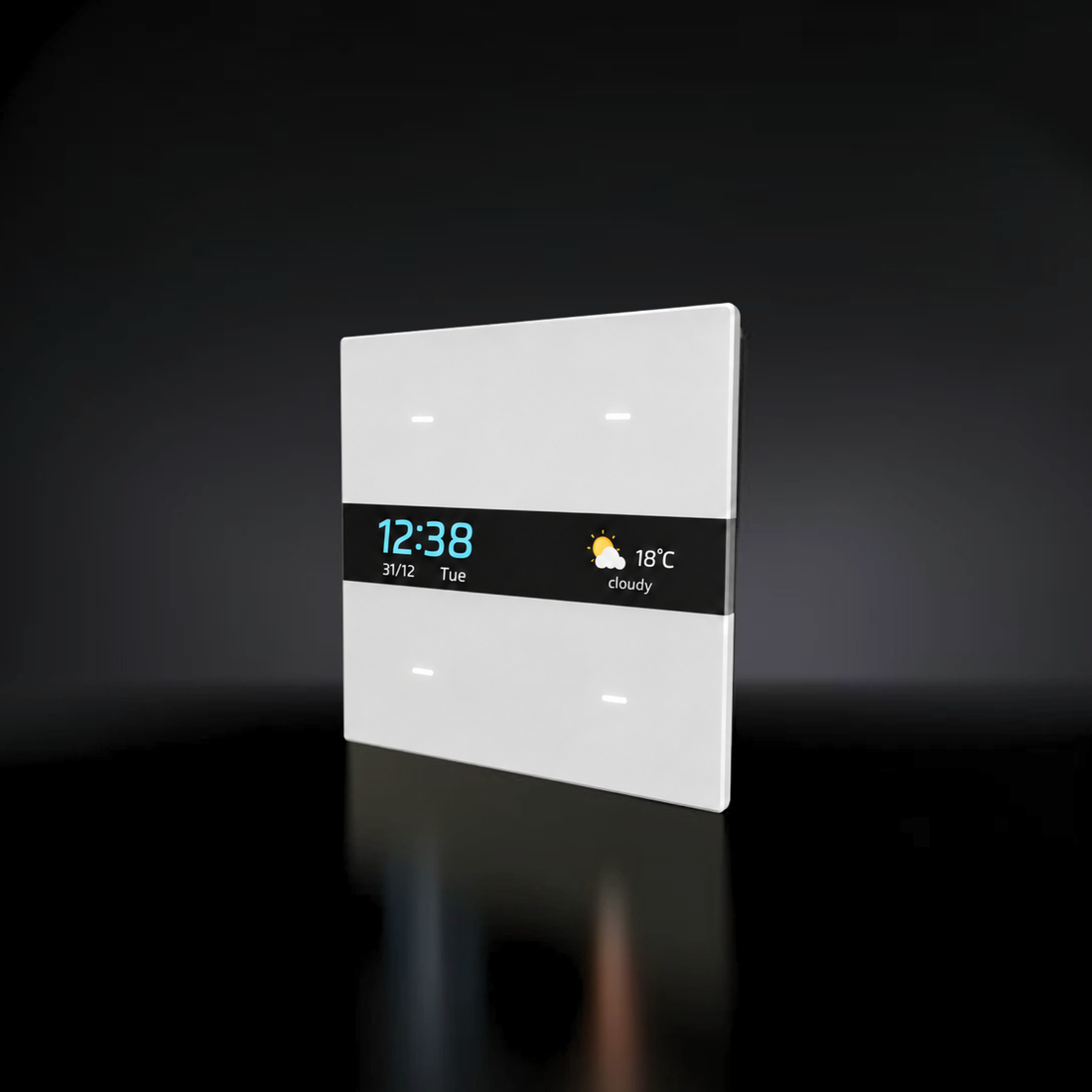 Aluminiumschalter mit Display und 4 Tasten ISH008