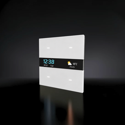 Aluminiumschalter mit Display und 4 Tasten ISH008