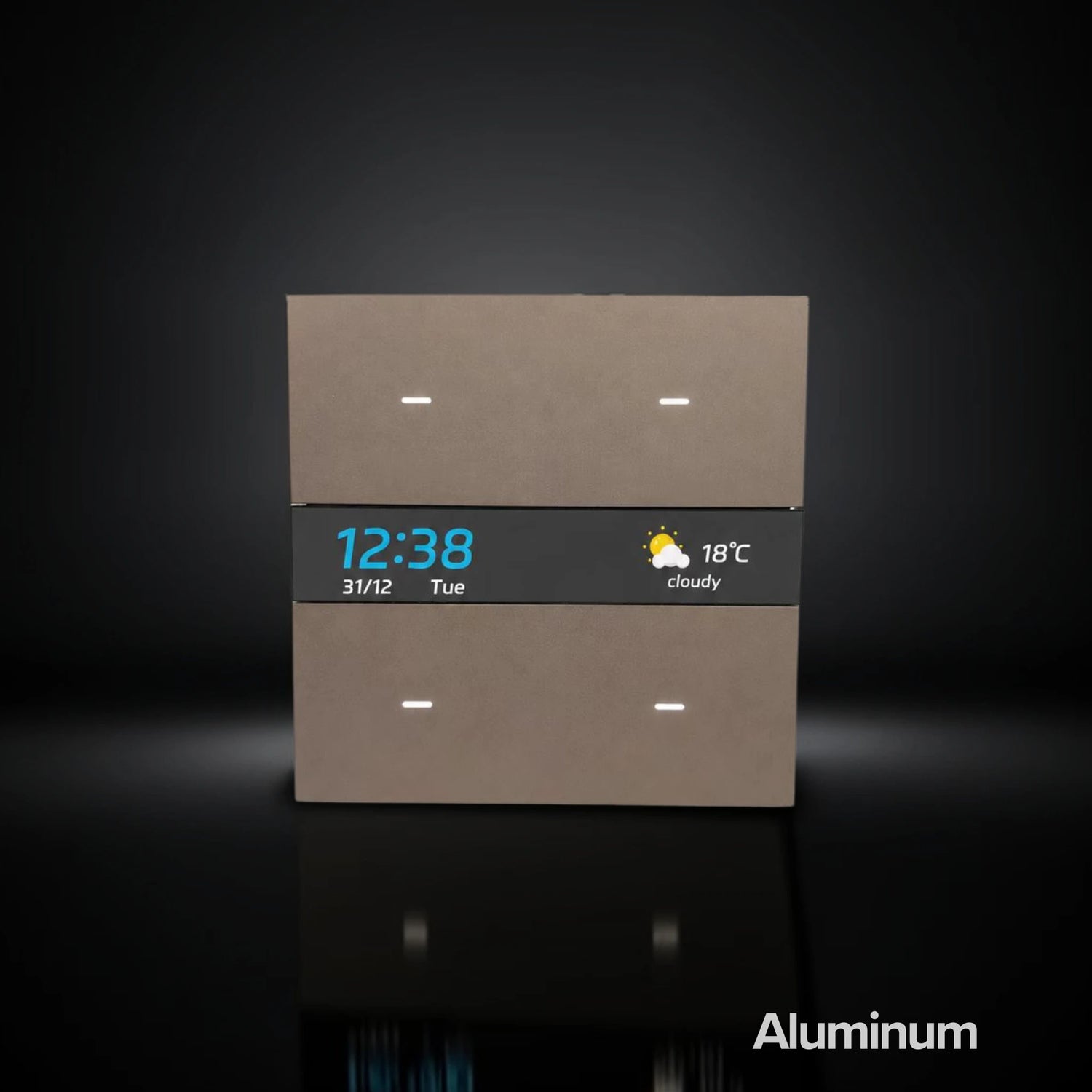 ISH008 Aliuminis jungiklis su ekranu ir 4 mygtukais