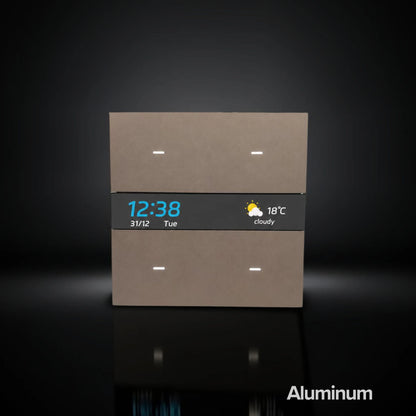 ISH008 Aliuminis jungiklis su ekranu ir 4 mygtukais