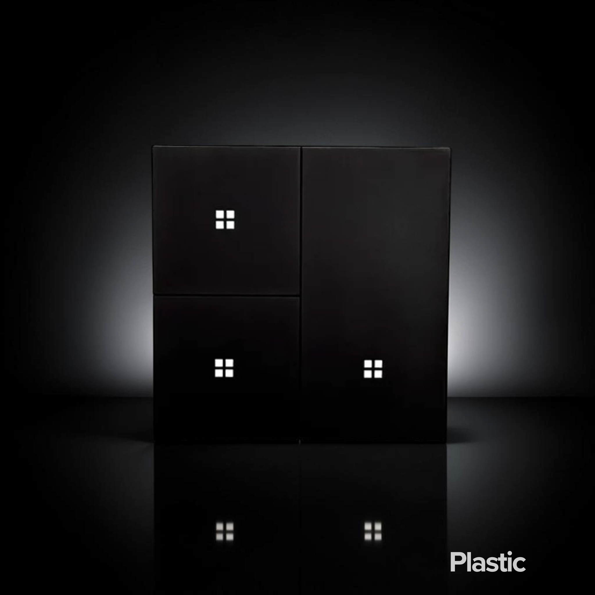 ISH004 Plastikinis jungiklis su 3 mygtukais