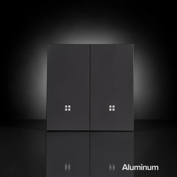 Aliuminis jungiklis su 2 mygtukais ISH011 — Išmanus kambarys — rinkinys